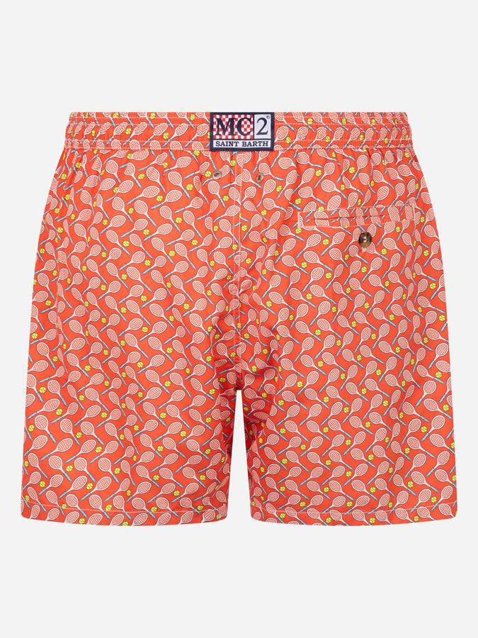 Mc2 Saint Barth Costume da bagno da uomo in tessuto leggero Lighting Micro Fantasy con stampa tennis Negozio