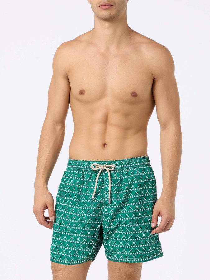Mc2 Saint Barth Costume da bagno da uomo in tessuto leggero Lighting Micro Fantasy con stampa golf In Saldo