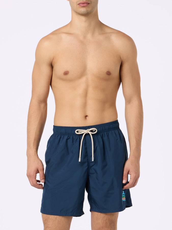 Mc2 Saint Barth Boxer mare uomo Gustavia lunghezza media con ricamo Portofino Gin | PORTOFINO GIN EDIZIONE SPECIALE Prezzo di fabbrica
