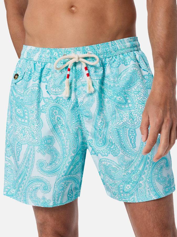 Mc2 Saint Barth Costume da uomo in tessuto leggero Lighting 70 con stampa paisley Offerta esclusiva
