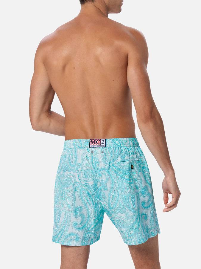 Mc2 Saint Barth Costume da uomo in tessuto leggero Lighting 70 con stampa paisley Offerta esclusiva
