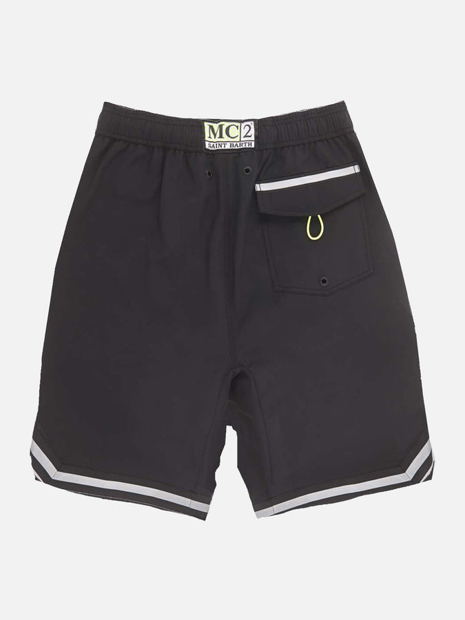 Mc2 Saint Barth Pantaloncini da bagno neri stile surf Grandi sconti