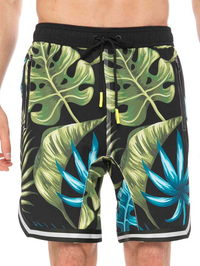 Mc2 Saint Barth Pantaloncini da bagno con stampa tropicale stile surf Comprane uno, ottenene uno gratis