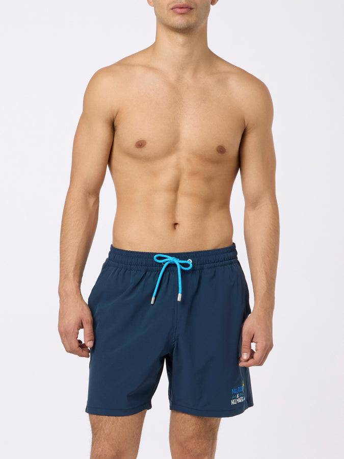 Mc2 Saint Barth Man Comfort swim shorts with Nel bere e nel mare embroidery | INSULTI LUMINOSI SPECIAL EDITION Offerta settimanale
