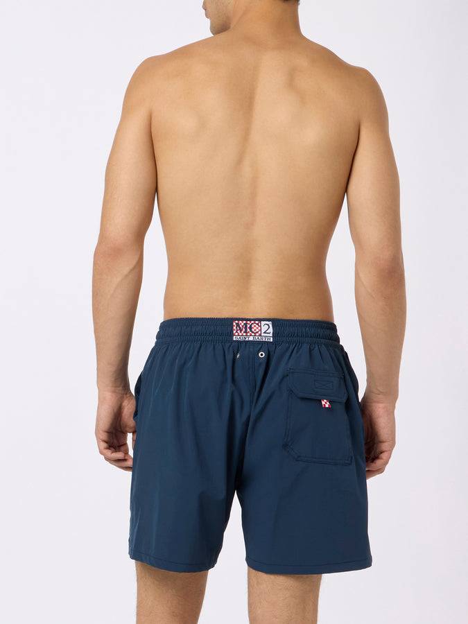 Mc2 Saint Barth Man Comfort swim shorts with Nel bere e nel mare embroidery | INSULTI LUMINOSI SPECIAL EDITION Offerta settimanale