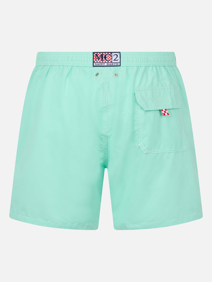 Mc2 Saint Barth Pantaloncini da bagno uomo di media lunghezza verde salvia Patmos Promozione temporanea