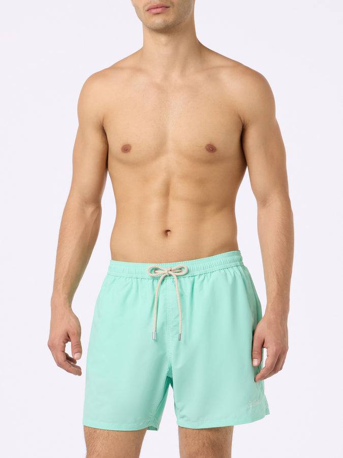 Mc2 Saint Barth Pantaloncini da bagno uomo di media lunghezza verde salvia Patmos Promozione temporanea