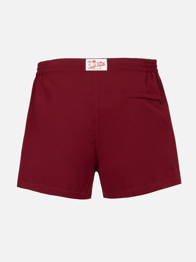 Mc2 Saint Barth Pantaloncini da bagno uomo Harrys dal taglio aderente bordeaux Fino al 65% di sconto