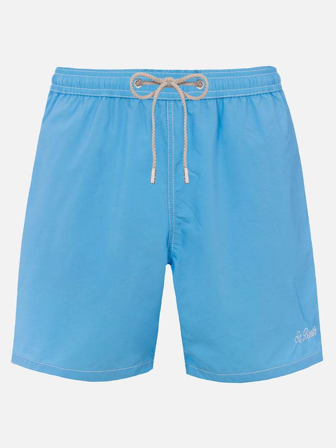 Mc2 Saint Barth Shorts da bagno uomo di media lunghezza colore celeste Patmos Discount Store per i nuovi prodotti
