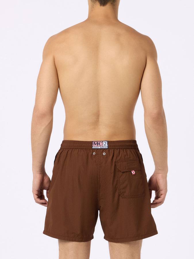 Mc2 Saint Barth Pantaloncino mare uomo in seersucker Patmos Super sconto