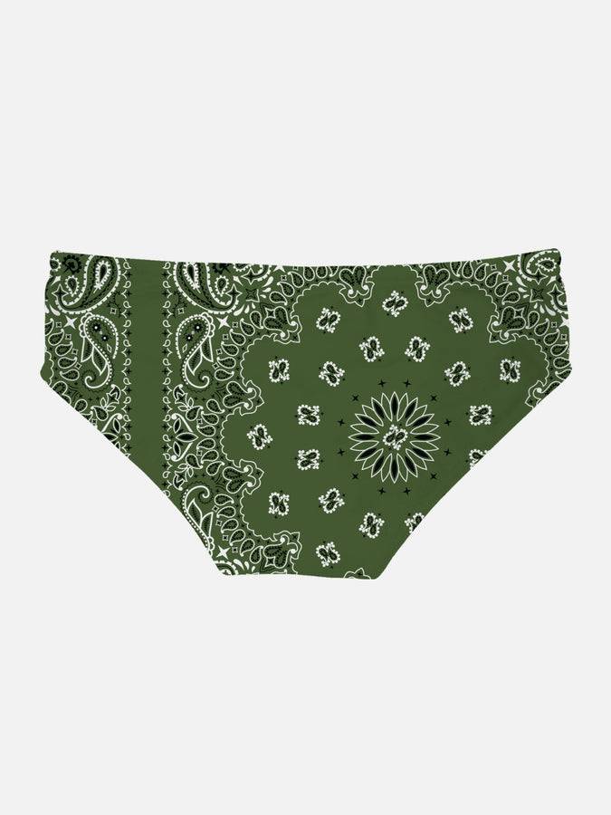 Mc2 Saint Barth Slip da bagno da uomo con stampa bandana verde militare Black Friday Prezzi