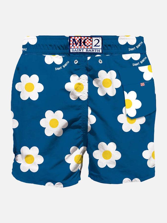 Mc2 Saint Barth Costume da bagno classico da uomo con stampa margherite Qualità