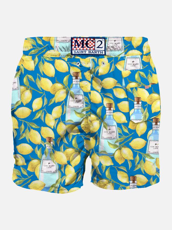 Mc2 Saint Barth Costume da bagno da uomo classico con stampa Limoni | GIN MARE EDIZIONE SPECIALE Vendita