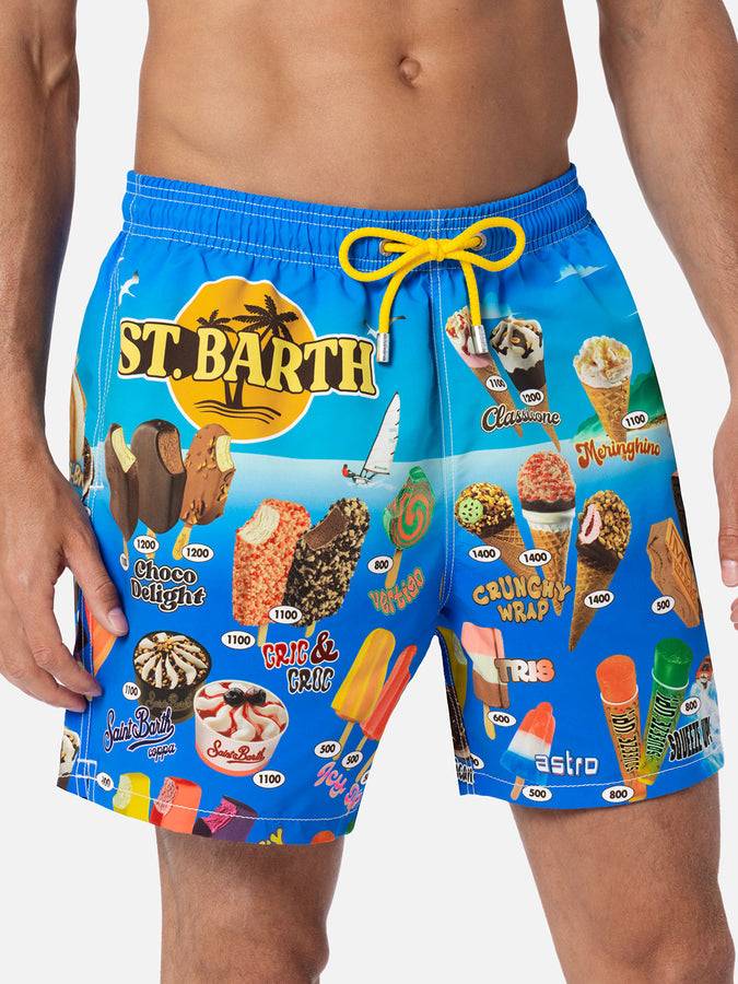 Mc2 Saint Barth Costume corto da uomo Gustavia lunghezza media con stampa piazzata gelati Fino Al -60%