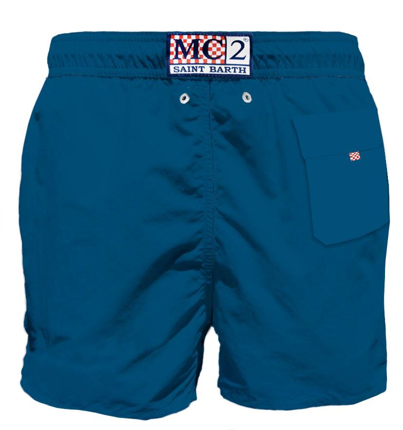 Mc2 Saint Barth Costume da bagno uomo blu con taschino Presa