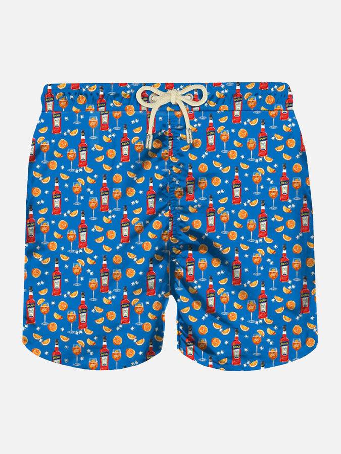 Mc2 Saint Barth Costume da bagno da uomo in tessuto leggero con stampa Spritz | EDIZIONE SPECIALE APEROL In Vendita