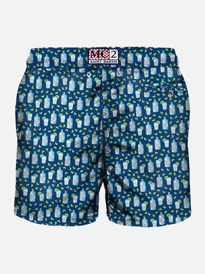 Mc2 Saint Barth Costume da bagno da uomo in tessuto leggero con stampa gin | GIN MARE EDIZIONE SPECIALE Saldi