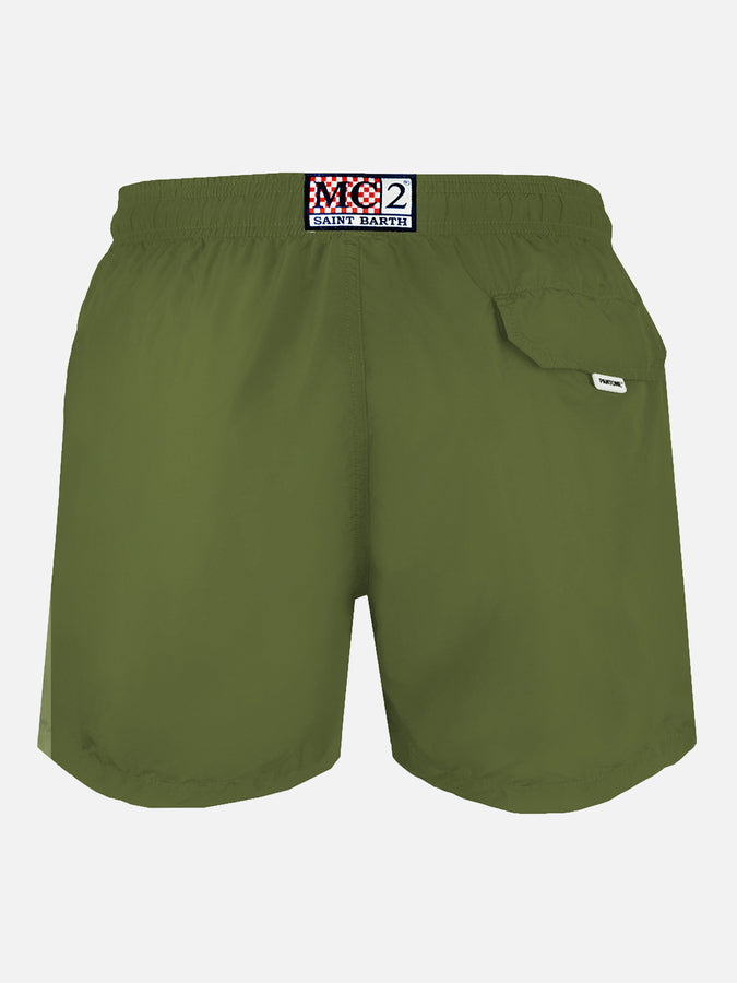 Mc2 Saint Barth Costume da bagno da uomo verde militare | EDIZIONE SPECIALE PANTONE™ Vendite Flash