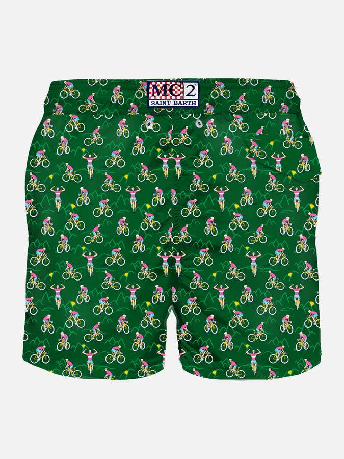Mc2 Saint Barth Costume da bagno da uomo in tessuto leggero con stampa ciclista In Saldo