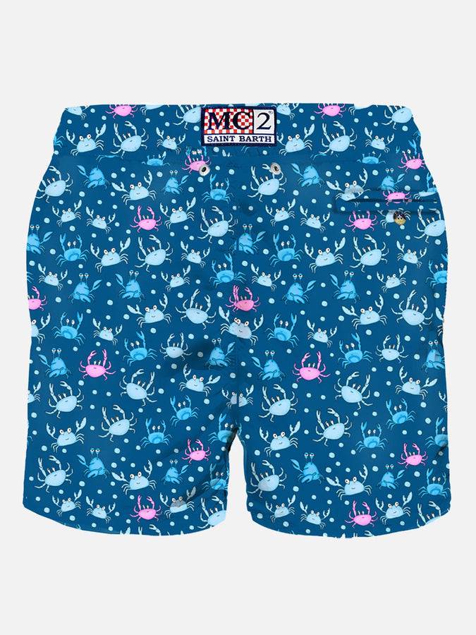 Mc2 Saint Barth Costume da bagno da uomo in tessuto leggero con stampa granchi Sconto di tempo limitato