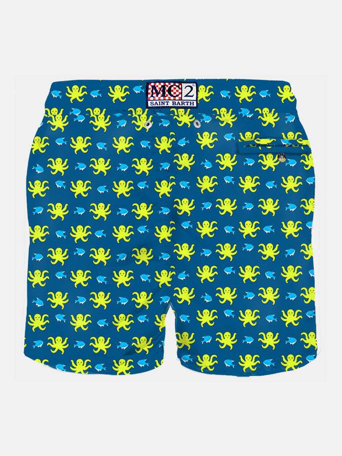 Mc2 Saint Barth Costume da bagno da uomo in tessuto leggero con stampa pesci e polipi Negozio online di fabbrica
