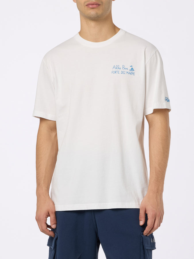 Mc2 Saint Barth Man classic fit cotton jersey t-shirt Portofino with Vado a Forte print | ALLE BOE SPECIAL EDITION Flash Sale