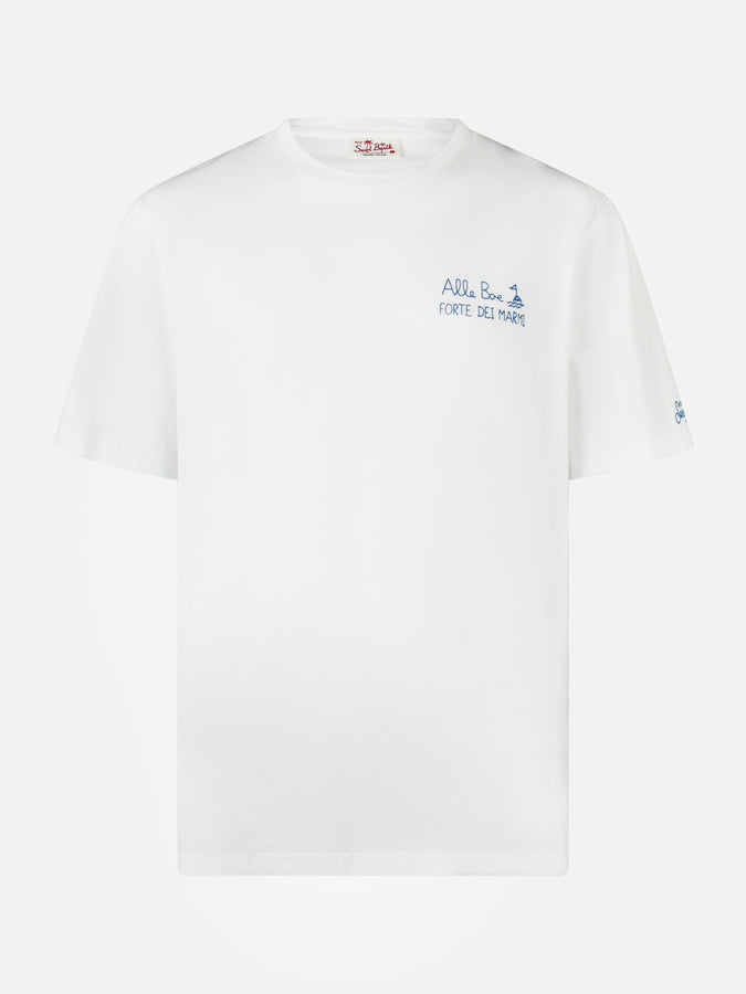 Mc2 Saint Barth Man classic fit cotton jersey t-shirt Portofino with Vado a Forte print | ALLE BOE SPECIAL EDITION Flash Sale
