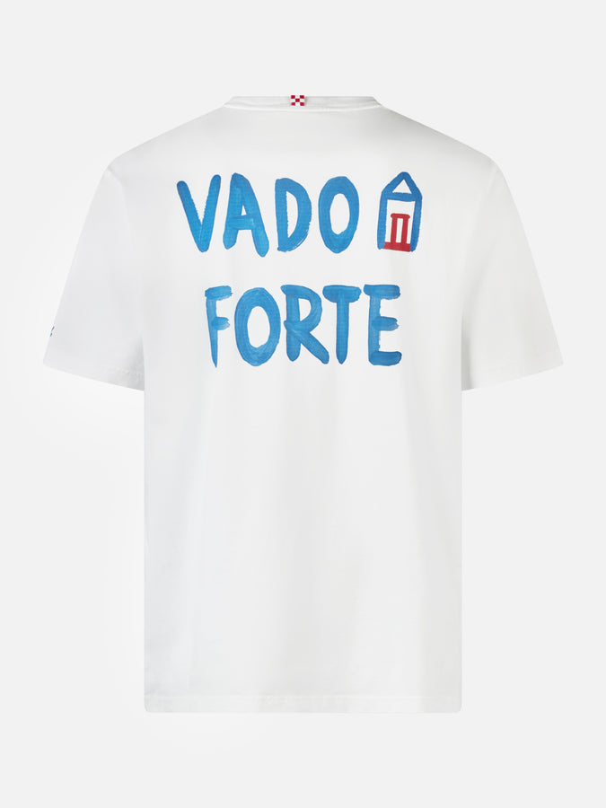 Mc2 Saint Barth Man classic fit cotton jersey t-shirt Portofino with Vado a Forte print | ALLE BOE SPECIAL EDITION Flash Sale