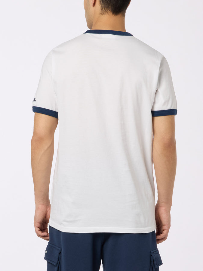 Mc2 Saint Barth Man cotton t-shirt with Avengers print | MARVEL SPECIAL EDITION Offerta natalizia