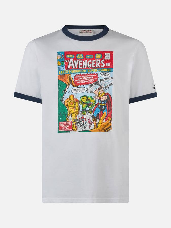 Mc2 Saint Barth Man cotton t-shirt with Avengers print | MARVEL SPECIAL EDITION Offerta natalizia