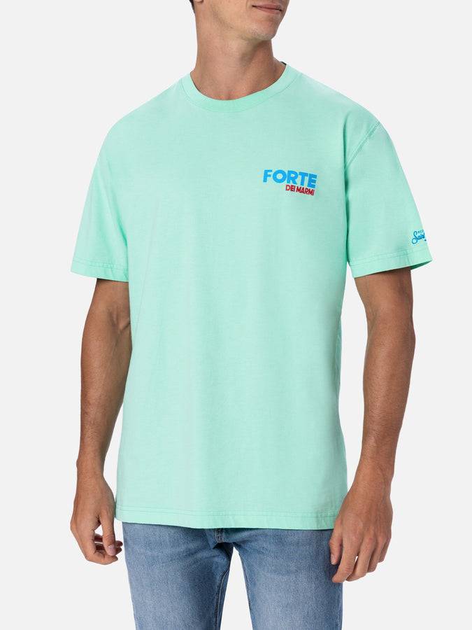 Mc2 Saint Barth T-shirt uomo in cotone con stampa piazzata cartolina Forte dei Marmi Offerta Giorno del Papà