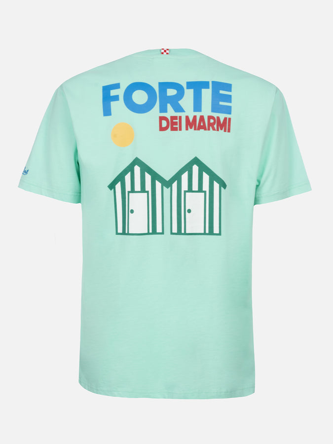 Mc2 Saint Barth T-shirt uomo in cotone con stampa piazzata cartolina Forte dei Marmi Offerta Giorno del Papà