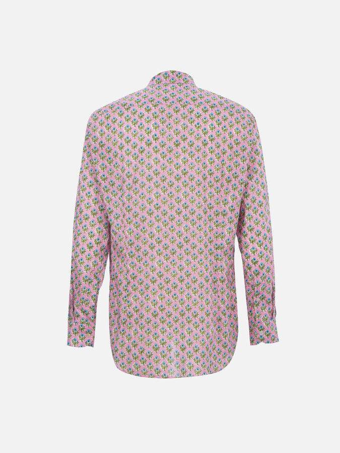 Mc2 Saint Barth Camicia uomo Sikelia in mussola di cotone con stampa radicale di fiori Liquidazione