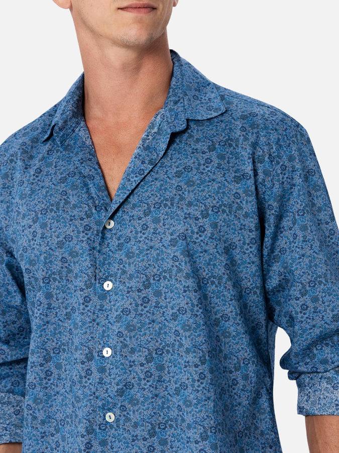 Mc2 Saint Barth Camicia uomo Emma & Georgina in mussola di cotone Sikelia | REALIZZATO CON TESSUTO LIBERTY Offerte giornaliere
