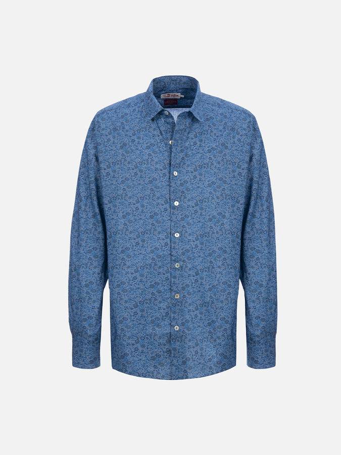 Mc2 Saint Barth Camicia uomo Emma & Georgina in mussola di cotone Sikelia | REALIZZATO CON TESSUTO LIBERTY Offerte giornaliere