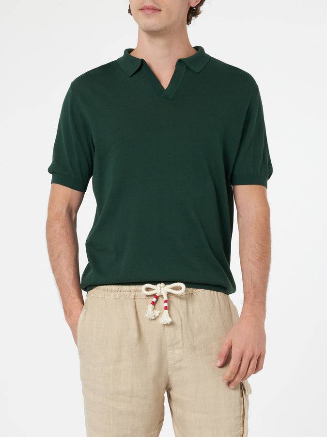 Mc2 Saint Barth Polo da uomo in maglia verde inglese Sloan Promozione temporanea