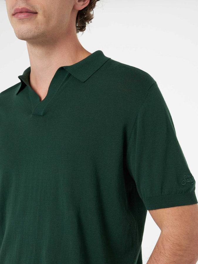 Mc2 Saint Barth Polo da uomo in maglia verde inglese Sloan Promozione temporanea