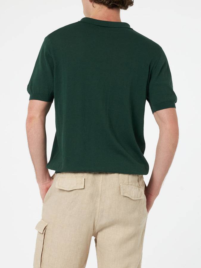 Mc2 Saint Barth Polo da uomo in maglia verde inglese Sloan Promozione temporanea
