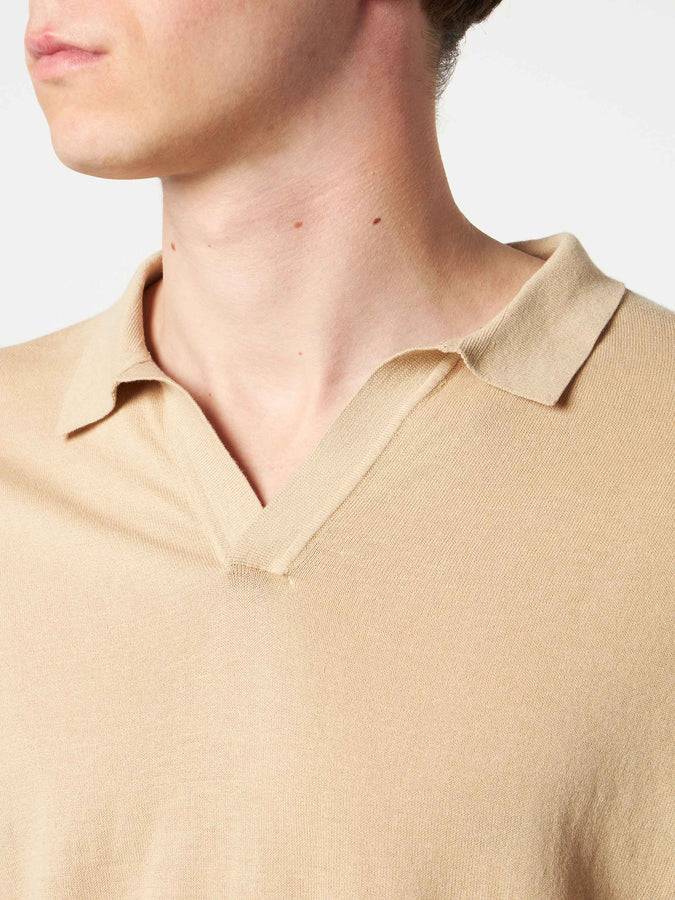 Mc2 Saint Barth Polo da uomo beige in maglia Fino al 50% di sconto