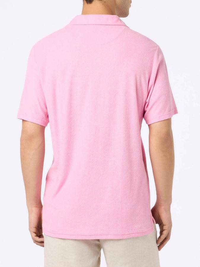 Mc2 Saint Barth Polo da uomo in spugna rosa Jeremy Solo un giorno rimasto