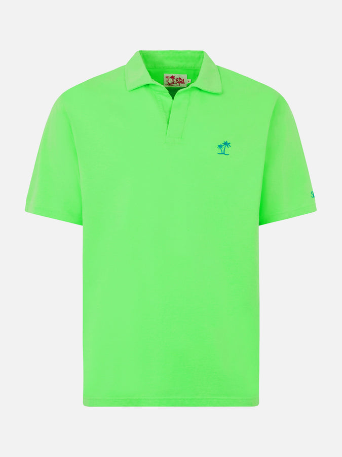 Mc2 Saint Barth Polo da uomo in jersey di cotone verde Enormi sconti