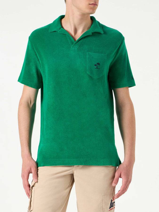 Mc2 Saint Barth Polo da uomo in spugna verde 50% di sconto con spedizione gratuita