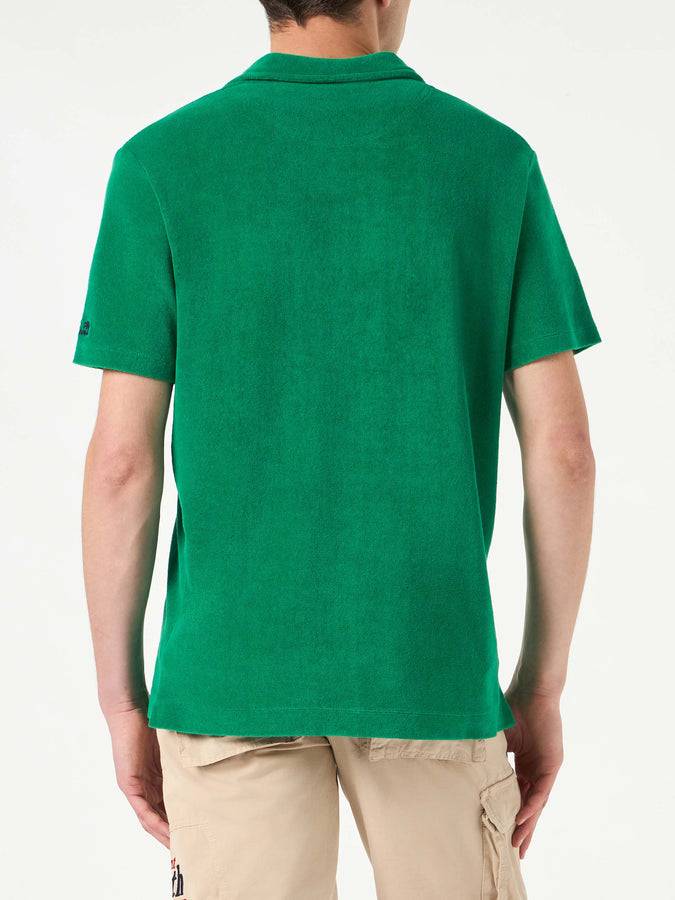 Mc2 Saint Barth Polo da uomo in spugna verde 50% di sconto con spedizione gratuita