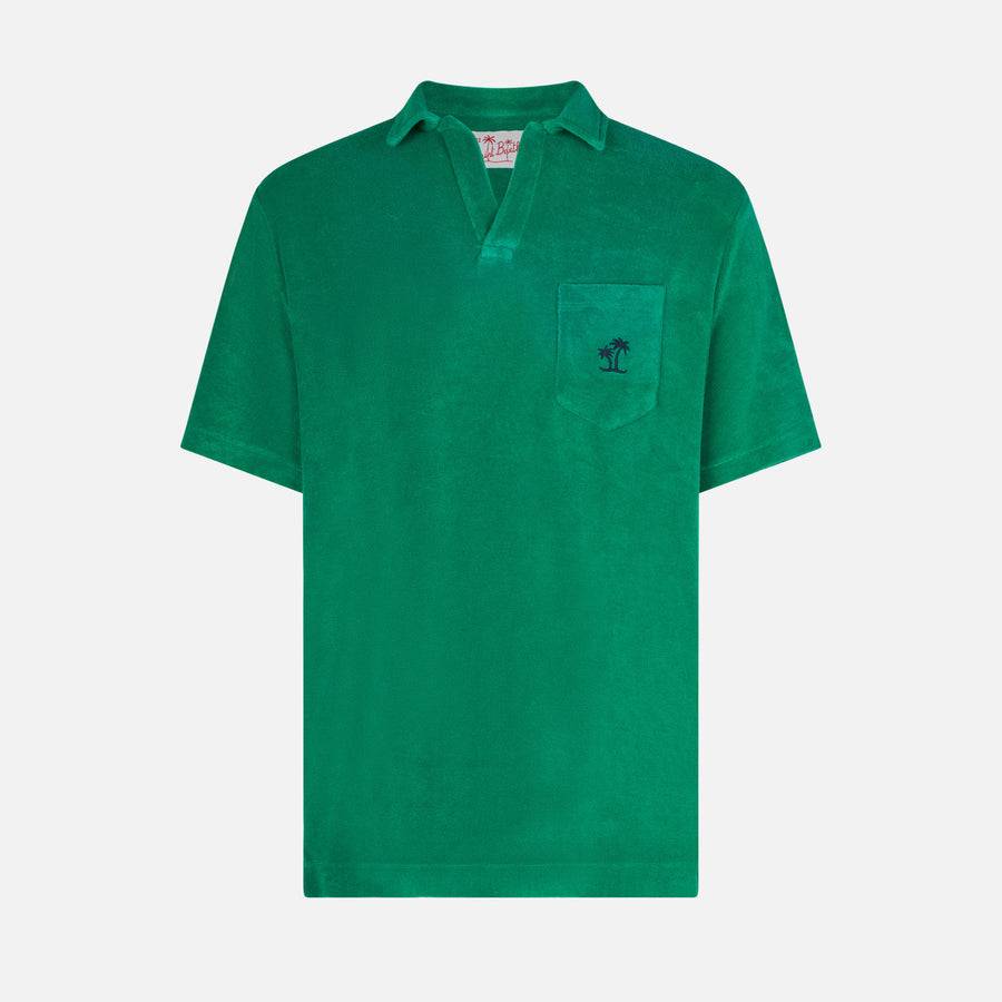 Mc2 Saint Barth Polo da uomo in spugna verde 50% di sconto con spedizione gratuita