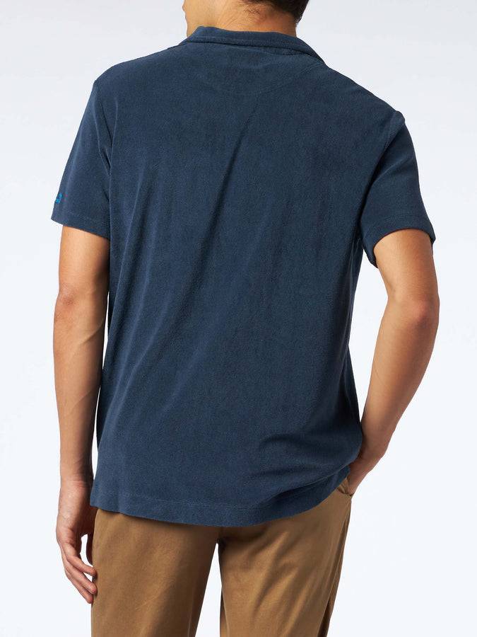 Mc2 Saint Barth Polo da uomo in spugna blu navy Trasporto libero internazionale