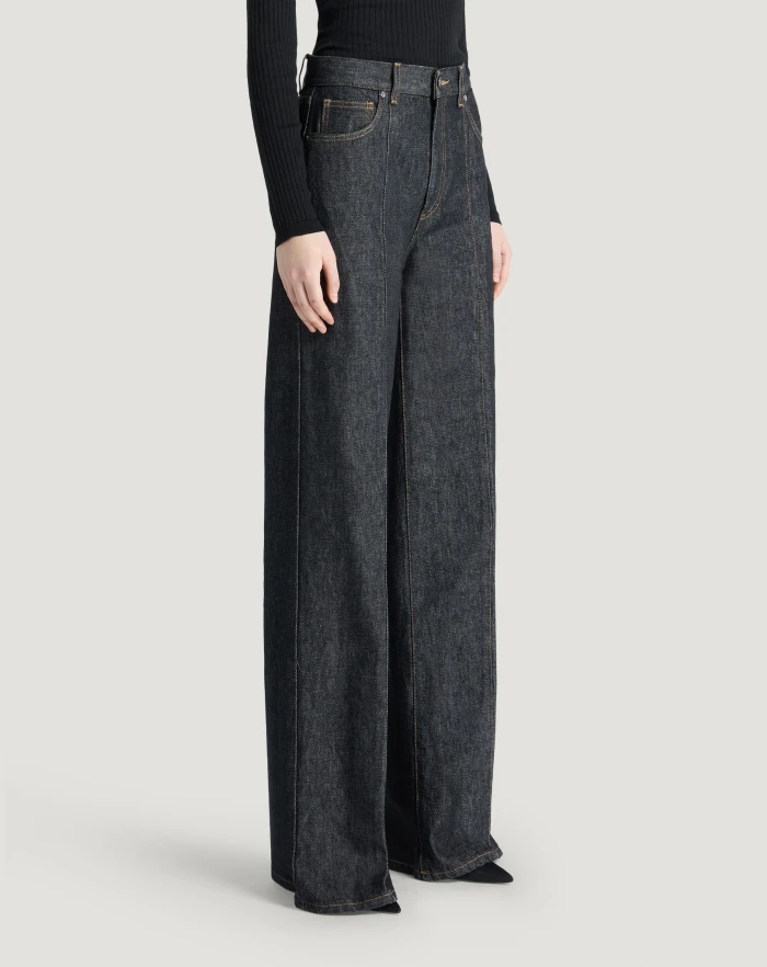 Pantaloni Torino Jeans Cyndi in black denim Promozione