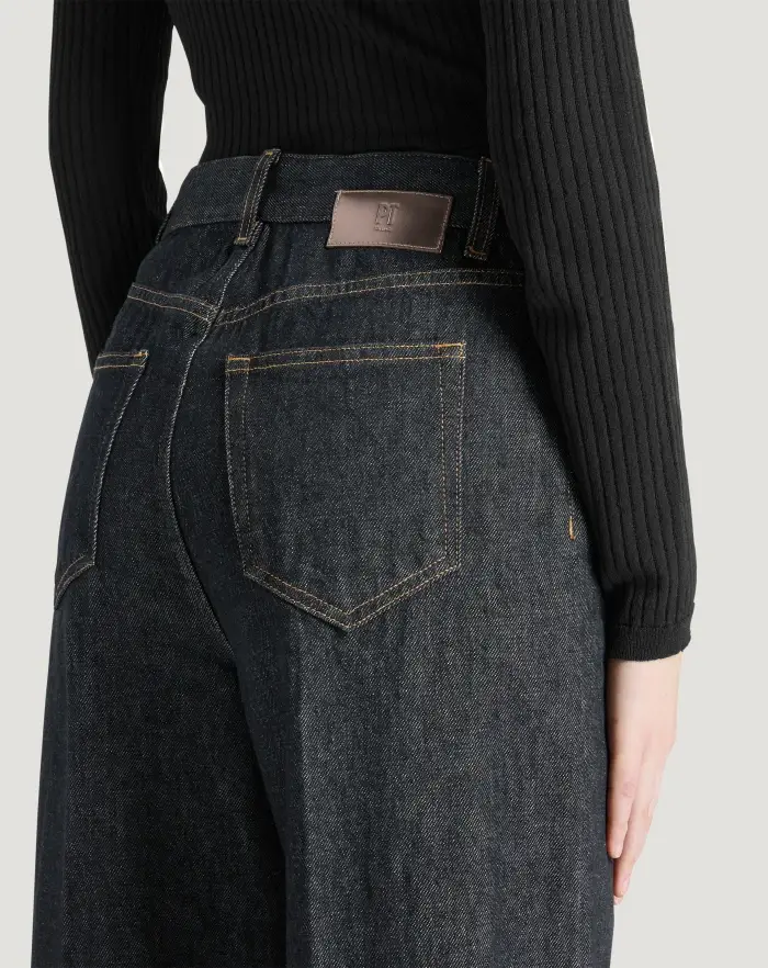 Pantaloni Torino Jeans Cyndi in black denim Promozione