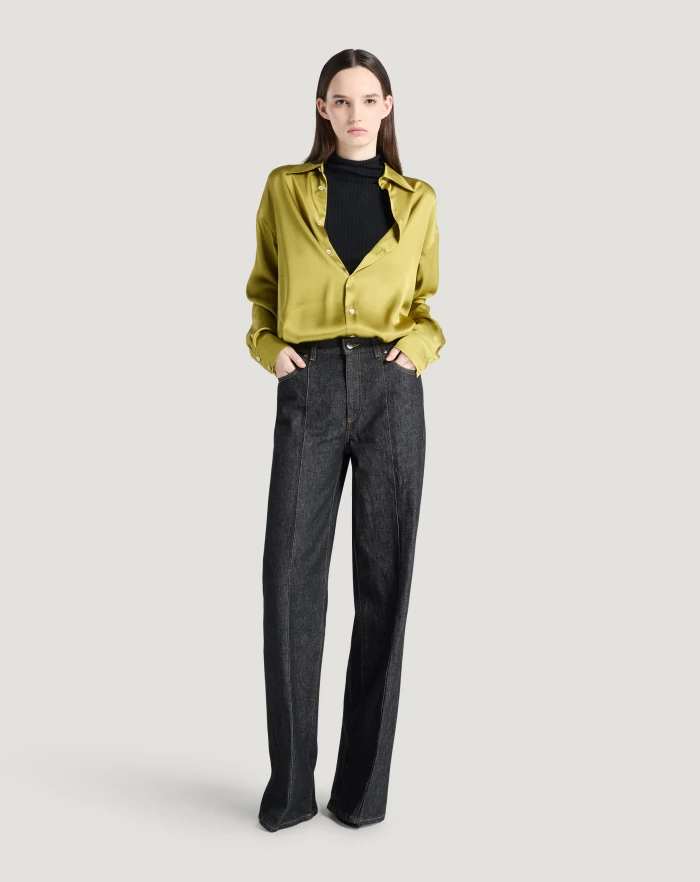 Pantaloni Torino Jeans Cyndi in black denim Promozione