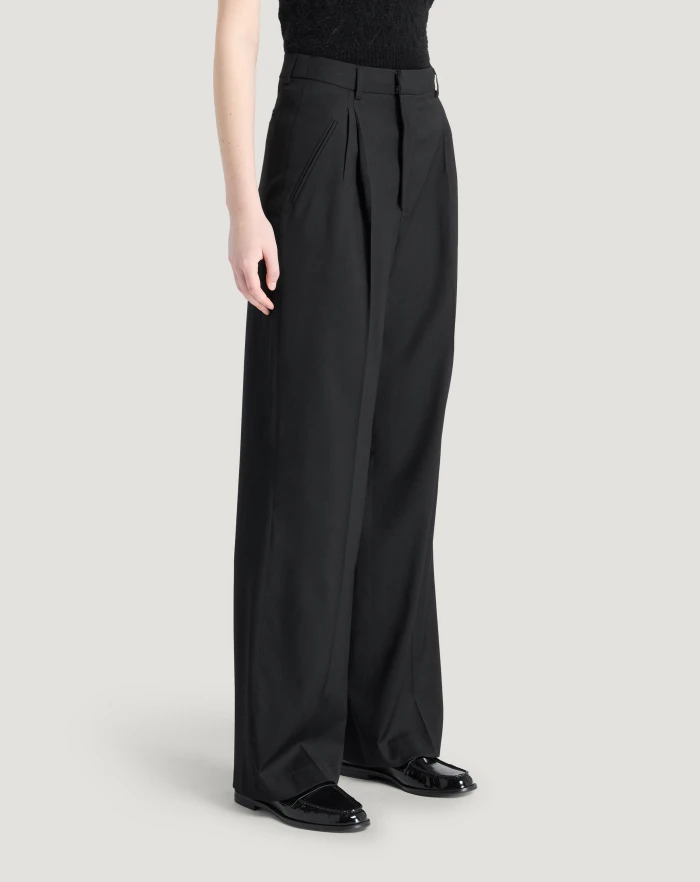 Pantaloni Torino Pantaloni Vivian in twill di lana fluida Sconto di tempo limitato
