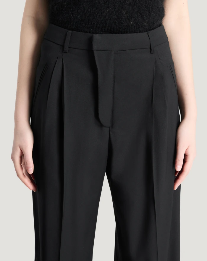 Pantaloni Torino Pantaloni Vivian in twill di lana fluida Sconto di tempo limitato